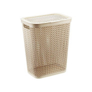 Корзина для белья ПИРУЛА 35л (латте)  IDEA М2614