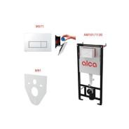 Инсталляционный сет 4 в 1 с кнопкой M571  Alcaplast AM101/1120-4:1RUM571-0001