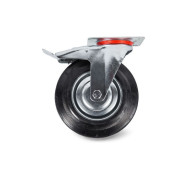 Колесо поворотное резина SCb 93 75 мм с тормозом (N)  TOR 1025351