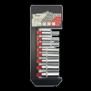 Головки торцевые 1/4" 5,5-13мм L=50мм (набор 8пр.) CrV  H-D HD-14431