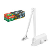 Доводчик дверной гидравлический (40-80 кг), белый  ВОЛАТ 35020-80