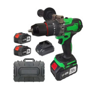 Дрель-шуруповерт аккумуляторная , 18В, 2АКБ 5,0 А/ч,  80Нм, 1500 об.мин,  Greenpower Li-ion Impact...Zitrek 084-1072