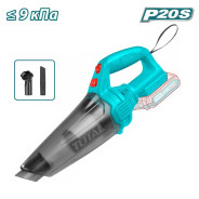 Пылесос аккумуляторный , 20 В, щеточный, 0,5 л, 9 кПа,  TOTAL TVLI201261