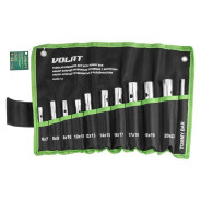 Набор ключей трубчатых торцевых с воротком 11пр. (на полотне)  ...ВОЛАТ 16000-11