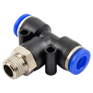 Фитинг Т-образный для пластиковых трубок 6мм с наружной резьбой 1/8"  ...Forsage F-SPB06-01