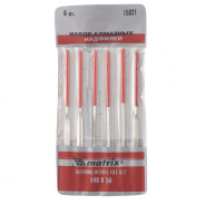 Набор надфилей алмазных, 140 х 50 х 3 mm, 6 шт.  Matrix 15831