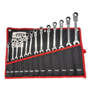 Ключи комбинированные рожково-накидные шарнирные с трещоткой 8-22мм CrV, набор 13 предметов  ...H-D HD-169730