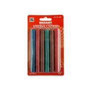 Стержни клеевые d=11,3 mm, L=100 mm, цветные (упак. 12 шт.), блистер  ...REXANT 09-1230