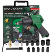 Гайковерт пневматический ударный 1/2'',690Нм,7500 об.мин, 6.3 бар, в комплекте с набором инструменто...Rock FORCE RF-NC-4230Q