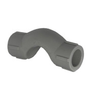 Обвод ПП с муфтой, короткий d 20, серый  РосТурПласт 10968