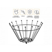 Корзина для фруктов металлическая, 25х13 см, CARMEN  PERFECTO LINEA 30-261013