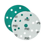 Диск шлифовальный зеленый D150 мм P80 Velcro (тип зерна – цирконий) 15 отверстий  ...Гамматест SL312GP80