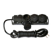 Удлинитель-шнур 3.5м, 3 розетки, 3.7кВт, 3х1.5mm2, с заземляющим контактом,  ...BYLECTRICA У16-3823.5м