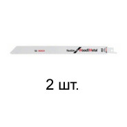 Пилка сабельная по дереву с гвоздями S1122HF (2 шт.)  (пропил прямой, тонкий, для подгоночных пропил...BOSCH 2608656270