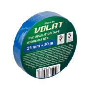Изолента ПВХ 15ммх20м синяя (130 мкм)  ВОЛАТ 50014-20