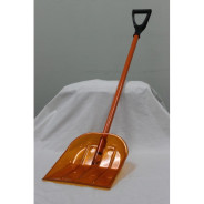 Лопата снеговая из поликарбоната в сборе, ковш оранжевый 340х385 мм. , алюм. черенок d32 мм.  ...CARBOLUX ПК-4-О