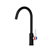 Смеситель для кухни (Lt) D35, серия Rose черный + белый, (Поворотный J-излив) a-five ...A-five A5-0824