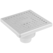 Сливной трап вертикальный D 50, с сухим затвором, решетка нерж. 150х150  мм.  ...AV Engineering AVE5015151