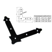 Уголок 165 mm декоративный, прямой, черный матовый  STARFIX SMP-54732-1
