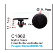 Клипса для крепления внутренней обшивки а/м Пежо пластиковая (100шт/уп.)  ...Forsage C1882(Nissan/Peugeot/Renault)