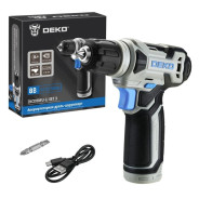 Дрель-шуруповерт аккумуляторная, 8В, 1 АКБ 2 А/ч, DEKO ZKCD80FU-Li SET 3...Deko 063-4128