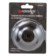 1/2 Съемник масляного фильтра 74мм (крышка 14гр)  Forsage F-6317414