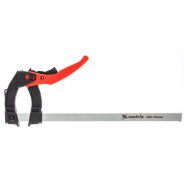 Струбцина реечная быстрозажимная, пл. корпус, рыч. храп. мех., 300х90х390 mm, штанга 5х20mm  ...Matrix 20738