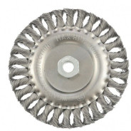 Щетка для УШМ, 150 мм, М14, Плоская, крученая проволока 0.35 мм  ...Matrix 74635