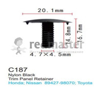 Клипса для крепления внутренней обшивки а/м Тойота пластиковая (100шт/уп.)  ...Forsage C0187GREY(Toyota)