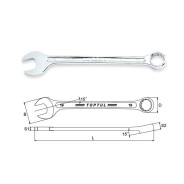 Ключ комбинированный 7 мм. 15°  Toptul AAEX0707
