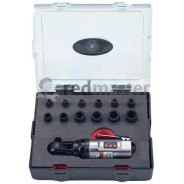 Пневмотрещотка, 0-27 Нм с набором головок 13пр., 1/4" (4-13мм, 6-гран.)  ...Force K2139