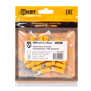 Наконечник кабельный вилочный изолированный НВИ 6.0–4 (20 шт)  ...КВТ 75341