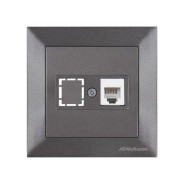 Розетка телефонная 1хRJ12 (скрытая) дымчатая, DARIA  MUTLUSAN 2120 125 0195