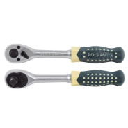 Трещотка реверсивная усиленная с резиновой ручкой 3/8 (72зуб.)  ...Rock FORCE RF-80232A