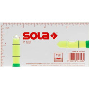 Уровень 100 мм 2 глазка акриловый R100   SOLA 1622142
