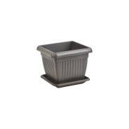 Кашпо с поддоном Mediteran 20х20 cм. (цвета в ассортименте)  POBEDA P1SC201