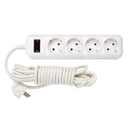 Удлинитель бытовой 3.5м, 4 розетки, 2.5кВт, 3х1.0mm2, с заземляющим контактом  ...BYLECTRICA У10-328 3.5м