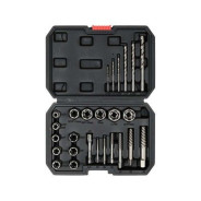 Головки для скрученных гаек 1/4"-19mm. 3/8" и экстракторы (набор 26пр.) HRC 47-50  ...YATO YT-05893