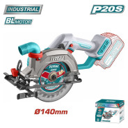 Пила циркулярная, диск 140 мм, 20В, БЕЗ АКБ,   TOTAL TSLI1402