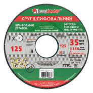 Круг шлифовальный, 125 х 16 х 32 мм, 63С, F60, K Луга LUGAABRASIV 73447