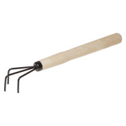 Рыхлитель садовый 37см 3 зуба с деревянной ручкой  ВОЛАТ 14193-37