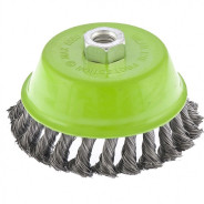 Щетка для УШМ, 125 мм, М14, Чашка, крученая проволока 0.5 мм  Сибртех 746277