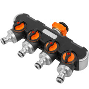 Разветвитель для шланга пластиковый 4-канальный с регуляторами  ...WMC TOOLS WMC-TG7207012 NEW