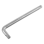 Вороток Г-образный, 200*50 мм, квадрат 3/8", CrV, матовый хром  ...DENZEL 14062