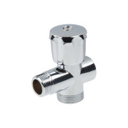 Кран вентильный 1/2"х3/4" для стиральной машины трехпроходной хром.  ...AV Engineering AVE255123412