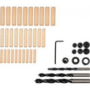 Сверла с набором соединений на шкантах  6, 8, 10mm (набор 43пр.)  ...VOREL 24080