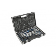 Набор инструмента 1/2", 1/4"  (60пр.) CrV  HOEGERT HT1R470