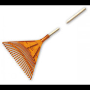 Грабли веерные пластмассовые  510mm 22 зубцов с деревянным черенком  ...BRADAS KT-CX22B