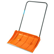 Движок для уборки снега пластиковый, 795х435х1280 мм, стальная рукоятка, усиленный  ...Сибртех 61669