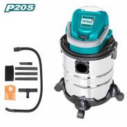 Пылесос строительный аккумуляторный, 20В, БЕЗ АКБ, 20л,   TOTAL TVLI2005E